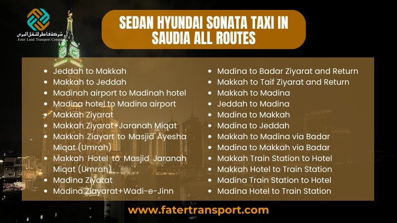 sedan sonata taxi in saudia makkah madinah jeddah routes sedan sonata taxi in saudia makkah madinah jeddah routes