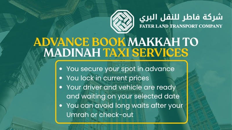 advance book makkah to madinah taxi services
