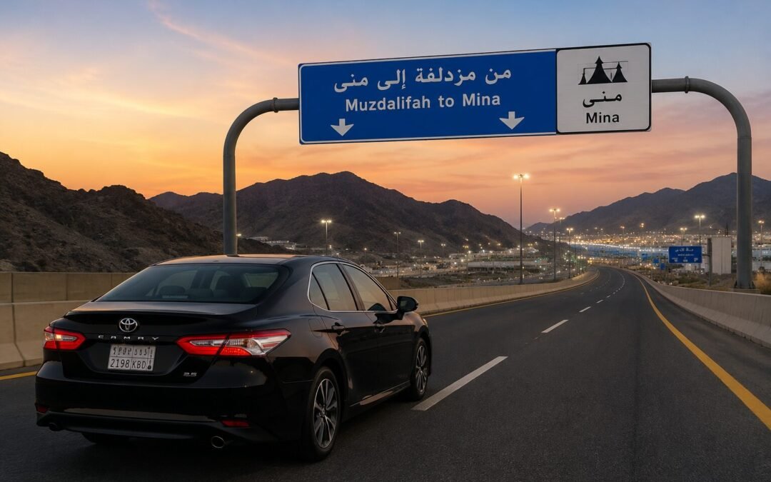 muzdalifah to mina distance and taxi or car